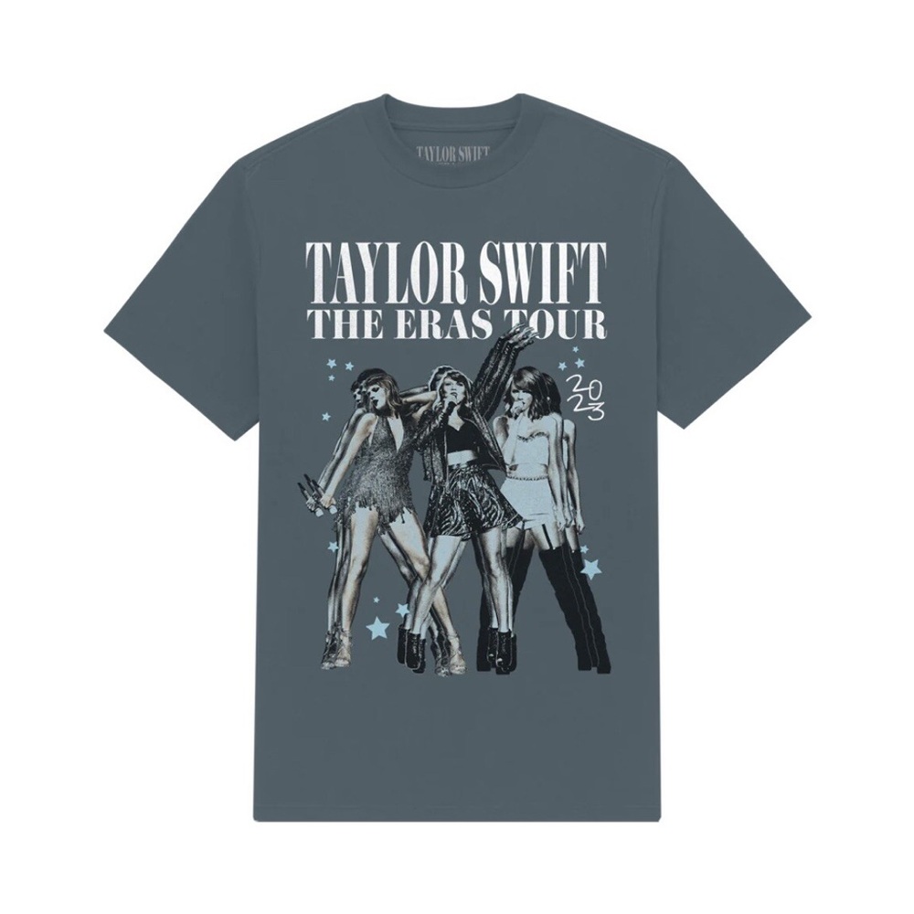 Taylor Swift The Eras Tour 2023 Blue Graphic Tee Size Medium